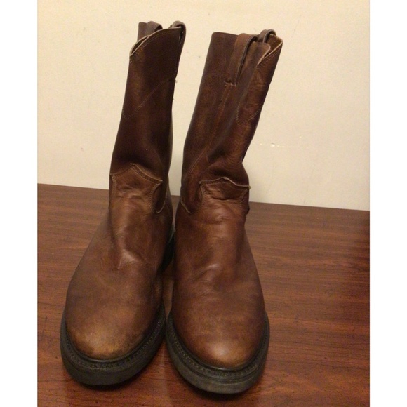 JUSTIN BOOT WITH OIL RESISTANT SOLE SZ 9 1/2 D - Picture 3 of 11